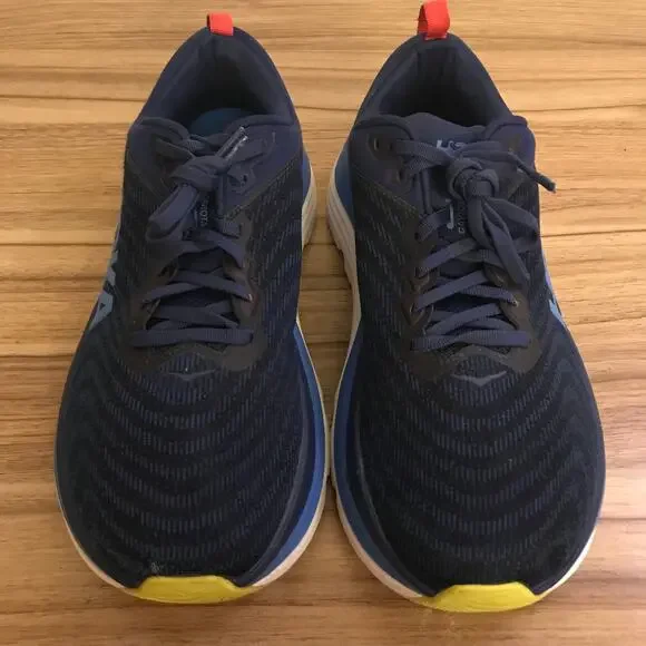 Hoka One One Gaviota 5 Shoes Mens 10.5 Blue Running Athletic Gym Sneakers